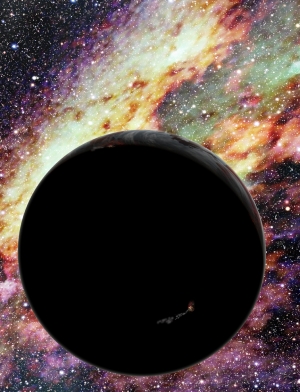 Планета, летящая через галактику в изображении художника (cfa.harvard.edu)