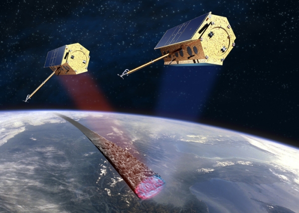 Два аппарата, зондирующие один элемент поверхности Земли  под разными углами (astrium.eads.net)