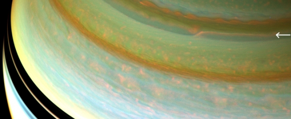 Пример реактивного потока в атмосфере Сатурна (nasa.gov)