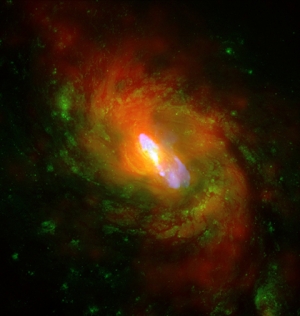 Галактика NGC 1068 с активной дырой в центре (cfa.harvard.edu)
