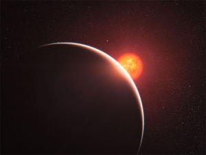 Рисунок экзопланеты, проходящей перед своей звездой (space.com)