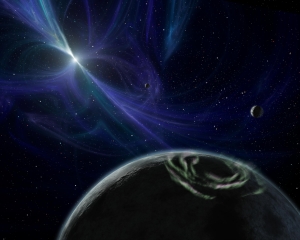 Рисунок планет около пульсара (space.com)