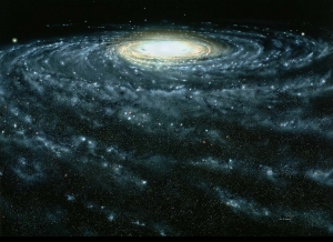 Рисунок Млечного пути вне плоскости галактики (cfa.harvard.edu)
