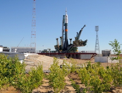 Ракета-носитель «Союз-ФГ» на старта (Изображение — wordpress.com)