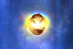 Рисунок столкновения двух нейтронных звезд (ras.org.uk)