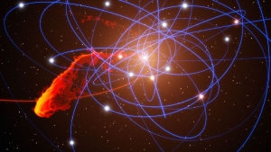 Рисуно орбит сверхбыстрых звезд в центре Млечного пути (space.com)