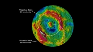 Два крупнейших кратера Весты (space.com)