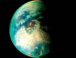 Рисунок шторма на полюсе Титана (newscientist.com)