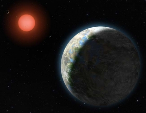 Рисунок планеты около красного карлика (space.com)