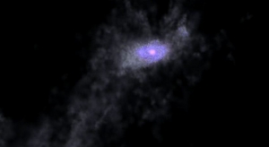 Визуализация галактики через 2 миллиарда лет после начала моделирования (jpl.nasa.gov)