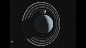 Рисунок маловероятного, но возможного прохода одного из астероидов около планеты (phys.org)