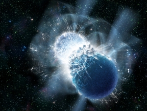 Рисунок столкновения двух нейтронных звезд (cfa.harvard.edu)