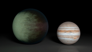Возможный вид Кеплер-7b и Юпитер (nasa.gov)