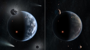 Сравнение окружения кислородной и углеродной планет (space.com)