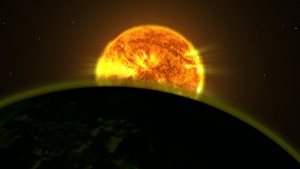 Необходимое для изучения атмосферы экзопланеты явление: часть света звезды проходит через нее (nasa.gov)