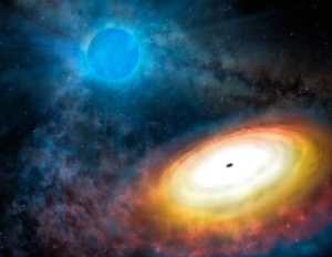 Рисунок дыры около звезды (phys.org)