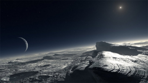 Взгляд художника на поверхность Плутона (space.com)