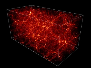 Предполагаемое распределение темной материи во Вселенной (space.com)