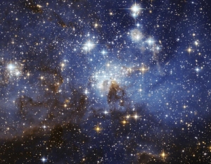 Зона образования звезд в близлежащей галактике, снимок сделан телескопом Хаббл (csiro.au)