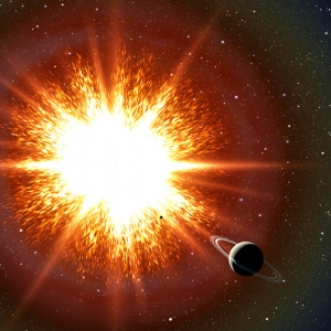 Взрыв сверхновой скоро приведет к уничтожению планеты, похожей на Сатурн (cfa.harvard.edu)
