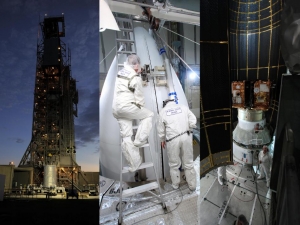 Подготовка зондов и ракеты-носителя к запуску (nasa.gov)
