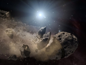 Взгляд художника на разрушение астероида (nasa.gov)