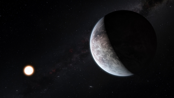 Взгляд художника на экзопланету HD 85512b, похожую на Землю (space.com)